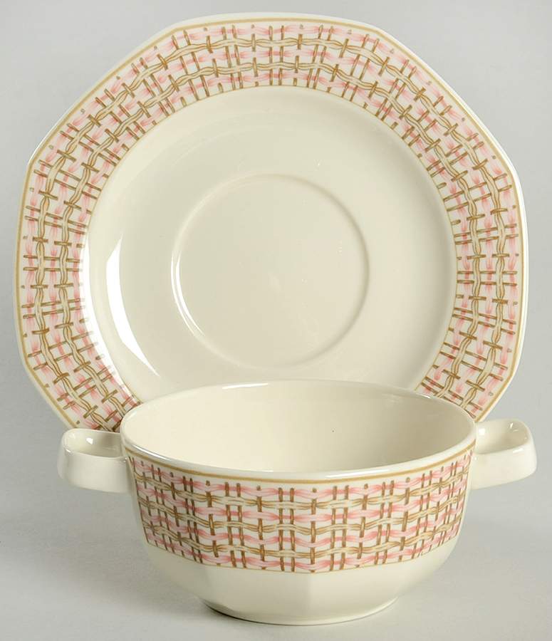 Wildwood Flat Cream Soup Bowl & Saucer Set by Wedgwood-1