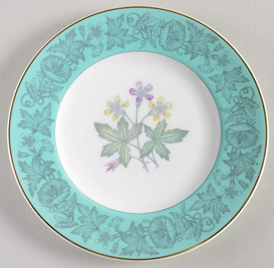 Wildflower Green Bread & Butter Plate by Wedgwood-1