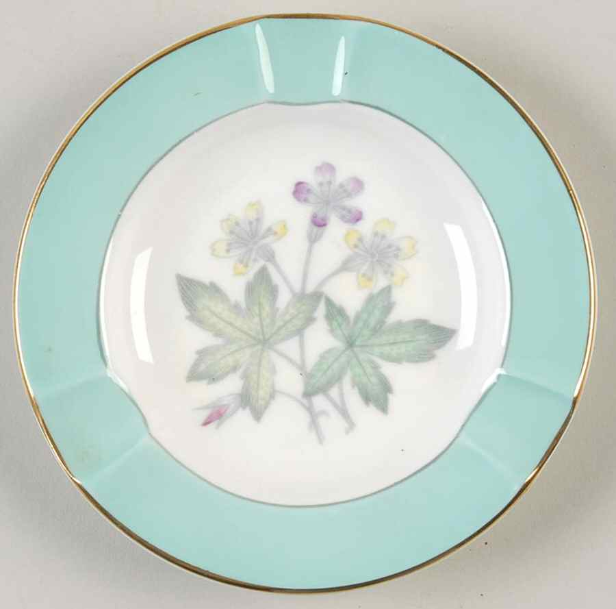 Wildflower Green Small Ashtray by Wedgwood-1