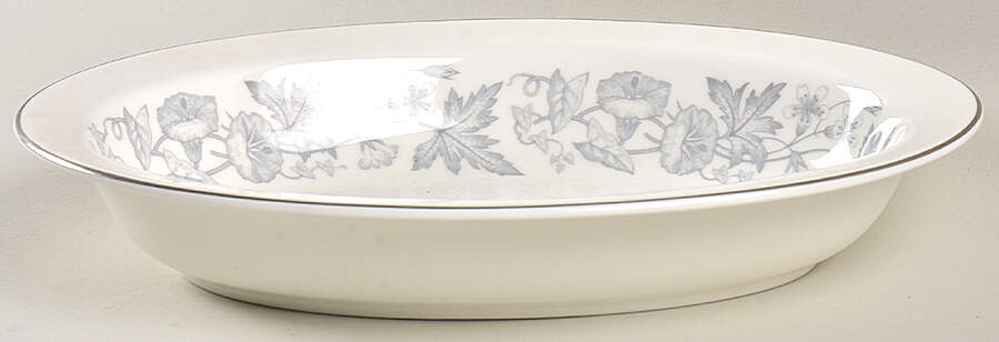 Wildflower Gray 9" Oval Vegetable Bowl by Wedgwood-1