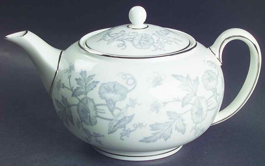 Wildflower Gray Teapot & Lid by Wedgwood-1