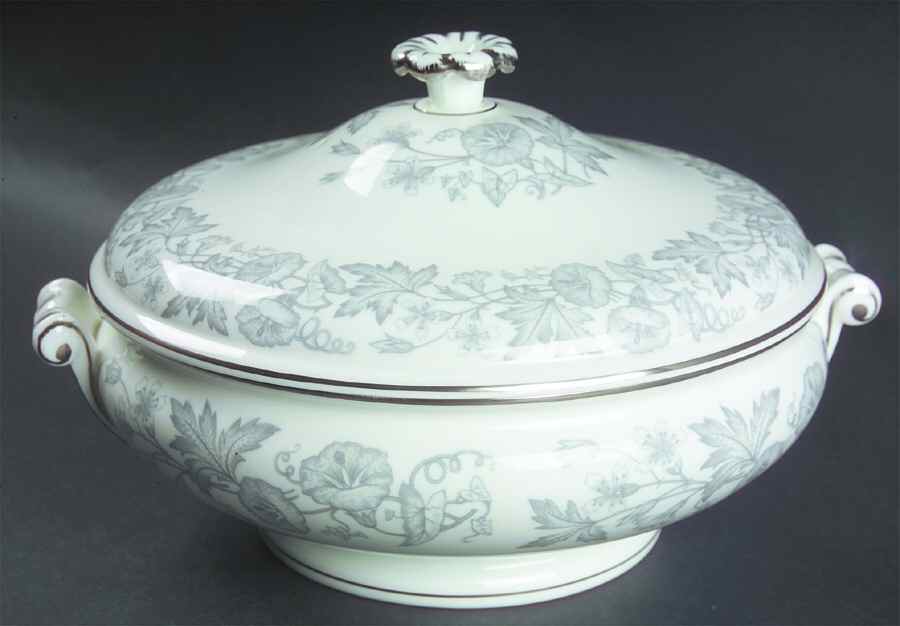 Wildflower Gray Round Covered Vegetable by Wedgwood-1