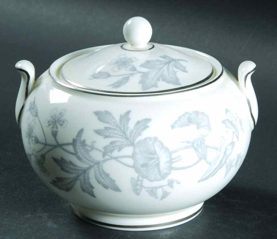 Wildflower Gray 146 Shape Sugar Bowl & Lid by Wedgwood-1