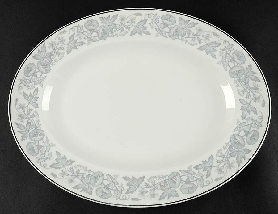 Wildflower Gray 13" Oval Serving Platter by Wedgwood-1
