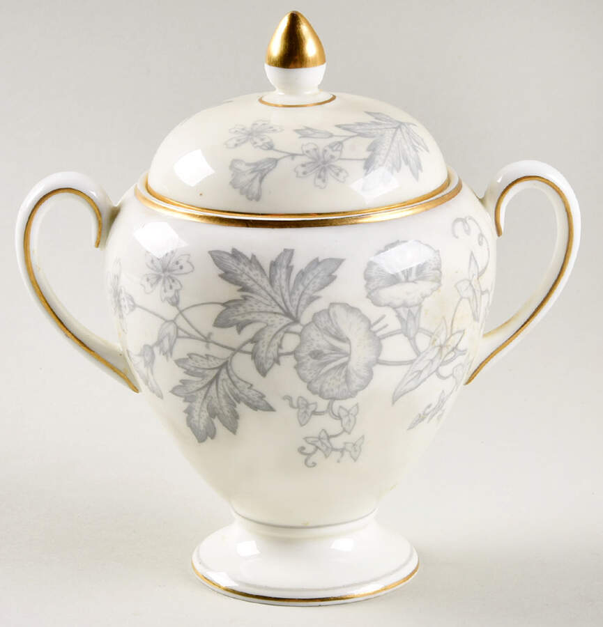 Wildflower Ivory Sugar Bowl & Lid by Wedgwood-1