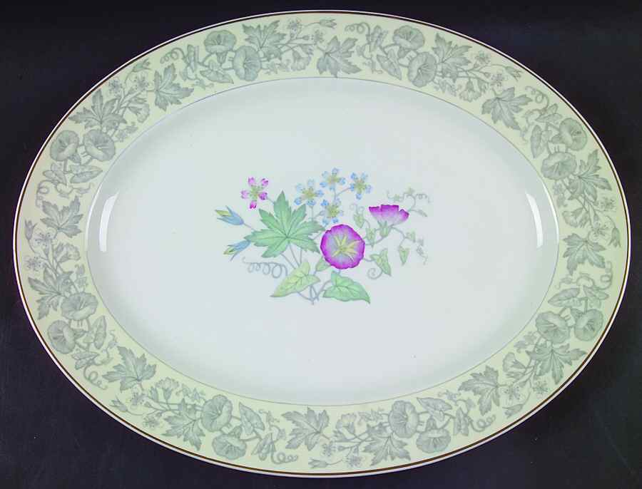 Wildflower Ivory 15" Oval Serving Platter by Wedgwood-1