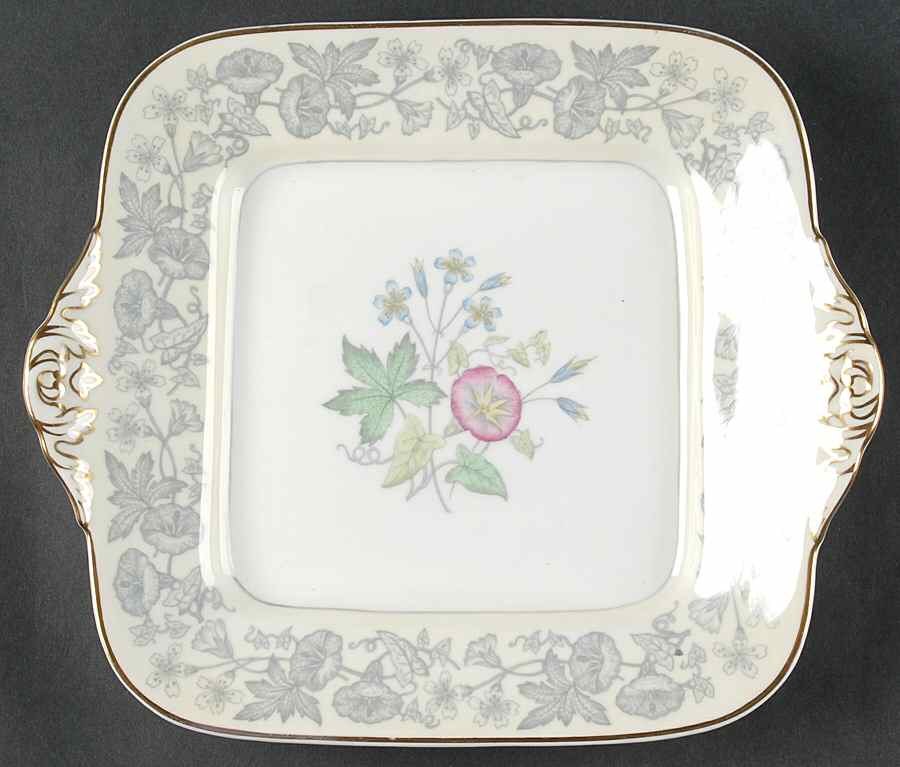 Wildflower Ivory Square Handled Cake Plate by Wedgwood-1