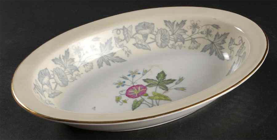 Wildflower Ivory 9" Oval Vegetable Bowl by Wedgwood-1
