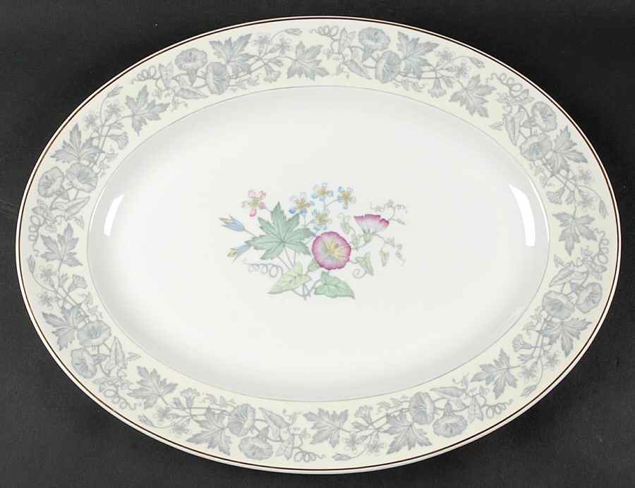 Wildflower Ivory 17" Oval Serving Platter by Wedgwood-1