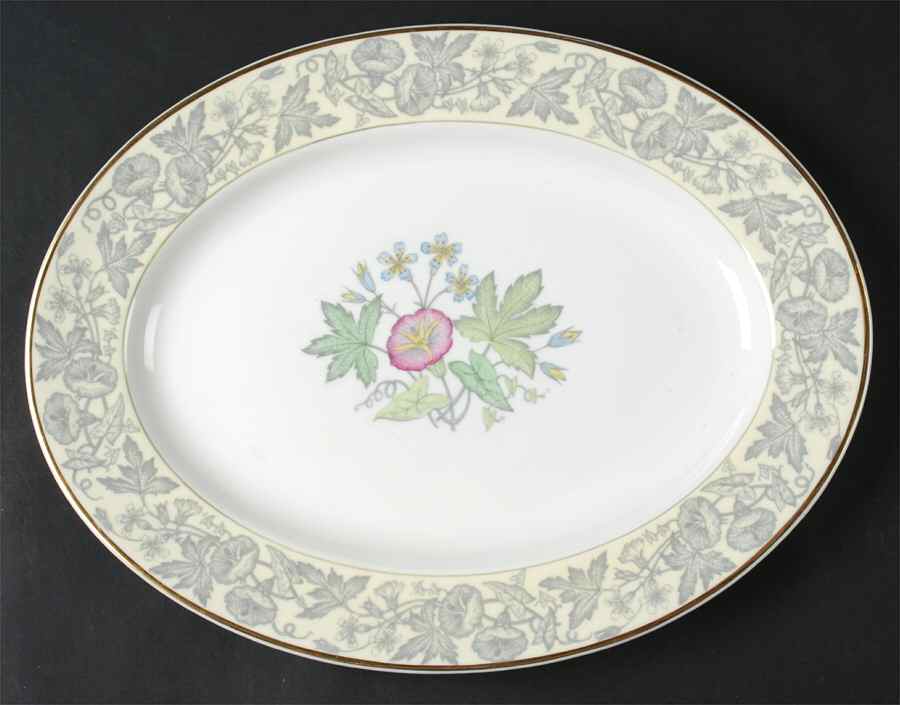 Wildflower Ivory 13" Oval Serving Platter by Wedgwood-1