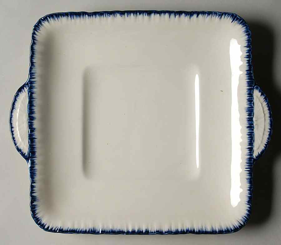 Williamsburg Blue Square Handled Cake Plate by Wedgwood-1