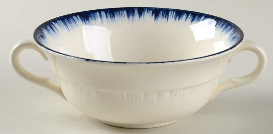 Williamsburg Blue Flat Cream Soup Bowl by Wedgwood-1