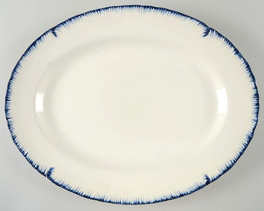 Williamsburg Blue 16" Oval Serving Platter by Wedgwood-1