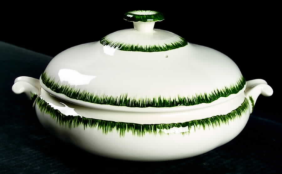 Williamsburg Green Round Covered Vegetable by Wedgwood-1
