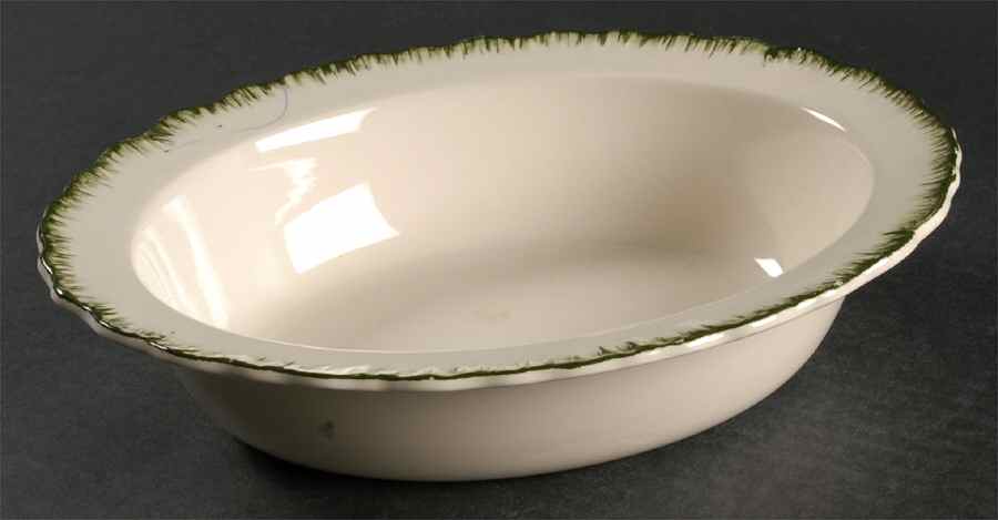Williamsburg Green 9" Oval Vegetable Bowl by Wedgwood-1