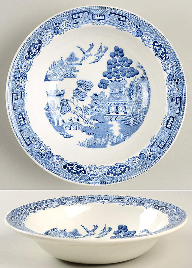 Willow Blue (Newer, Smooth) Rim Cereal Bowl by Wedgwood-1