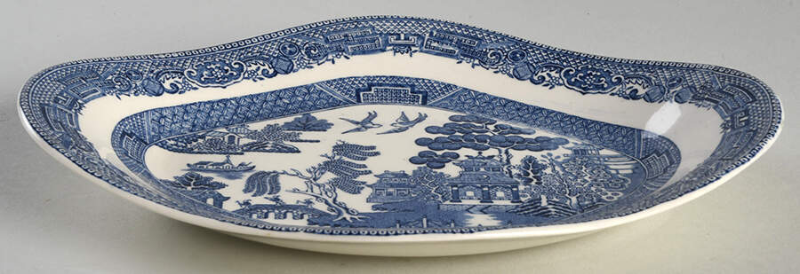 Willow Blue (Newer, Smooth) Relish/Gravy Underplate by Wedgwood-1