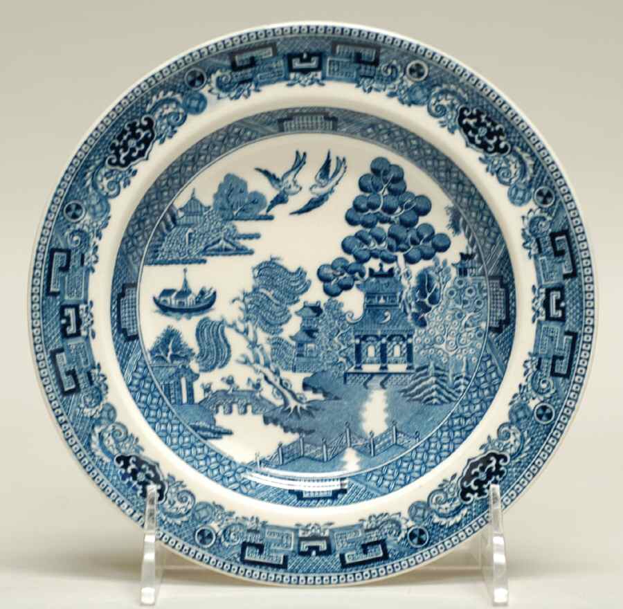 Willow Blue (Newer, Smooth) Bread & Butter Plate by Wedgwood-1