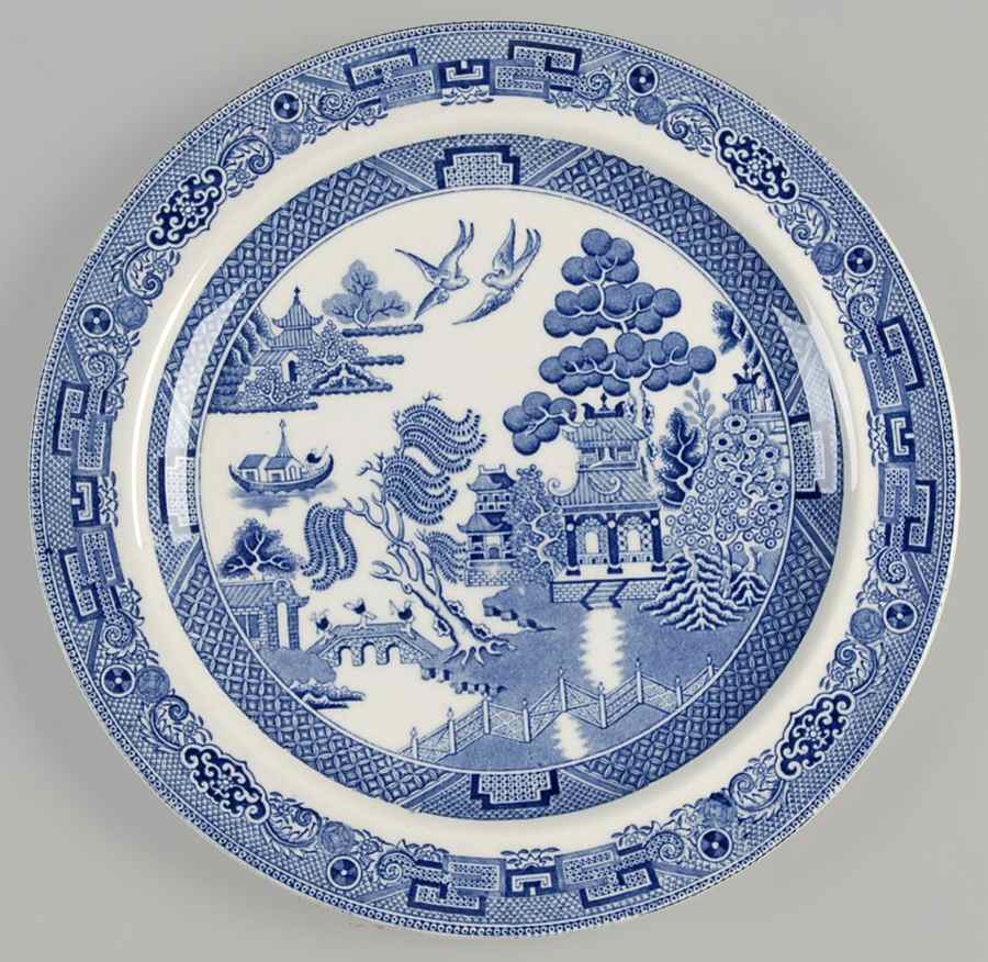 Willow Blue (Newer, Smooth) Luncheon Plate by Wedgwood-1
