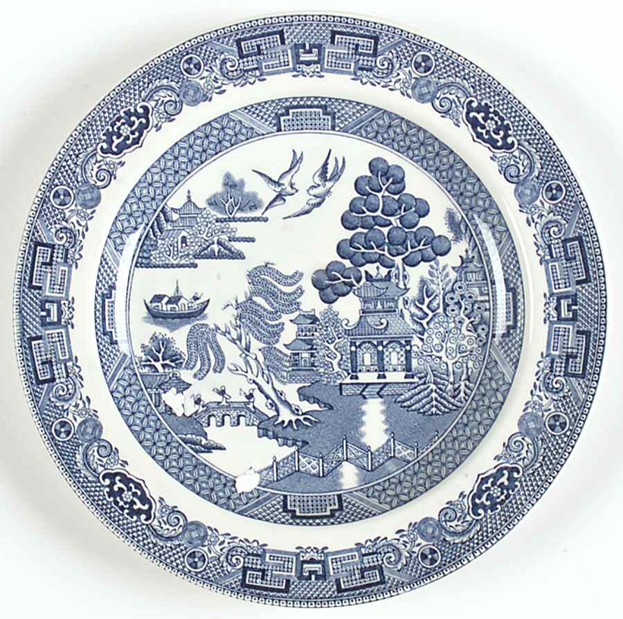 Willow Blue (Newer, Smooth) Dessert/Pie Plate by Wedgwood-1