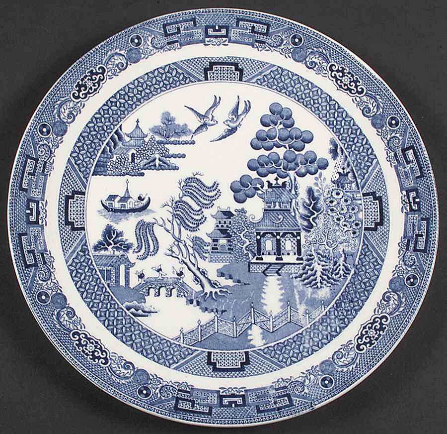 Willow Blue (Newer, Smooth) Cake Plate by Wedgwood-1
