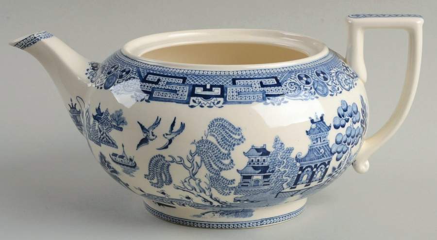 Willow Blue (Newer, Smooth) Teapot No Lid by Wedgwood-1