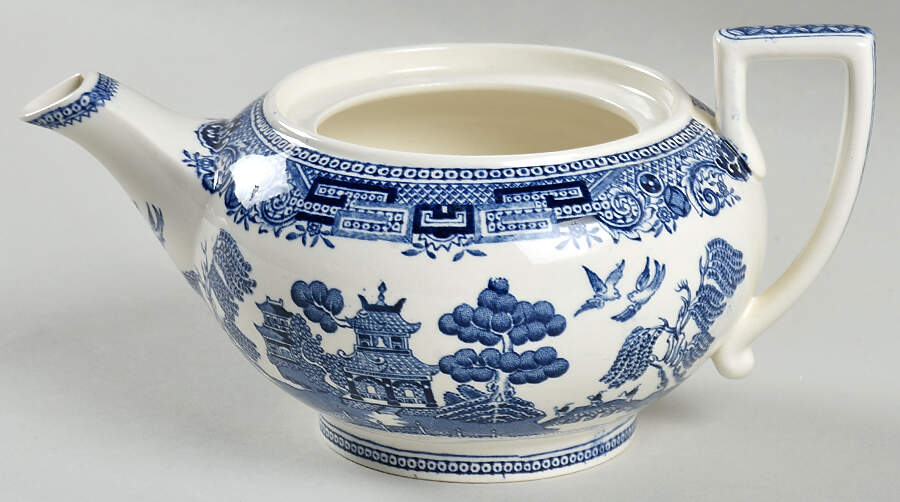 Willow Blue (Older, Smooth) Individual Teapot No Lid by Wedgwood-1