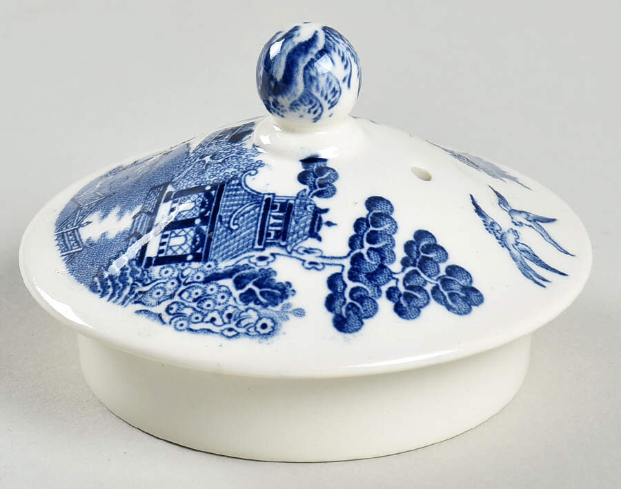 Willow Blue (Older, Smooth) Lid for Individual Teapot by Wedgwood-1