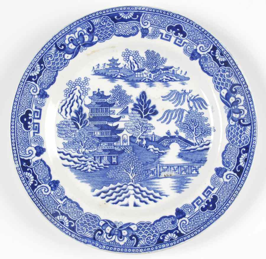 Willow Blue (Older, Smooth) Dessert/Pie Plate by Wedgwood-1