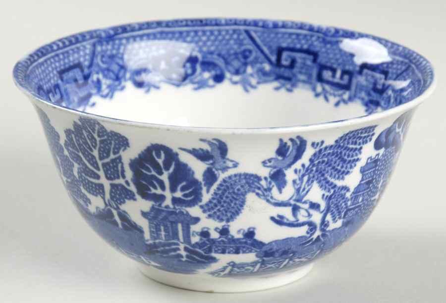 Willow Blue (Older, Smooth) Open Sugar Bowl by Wedgwood-1