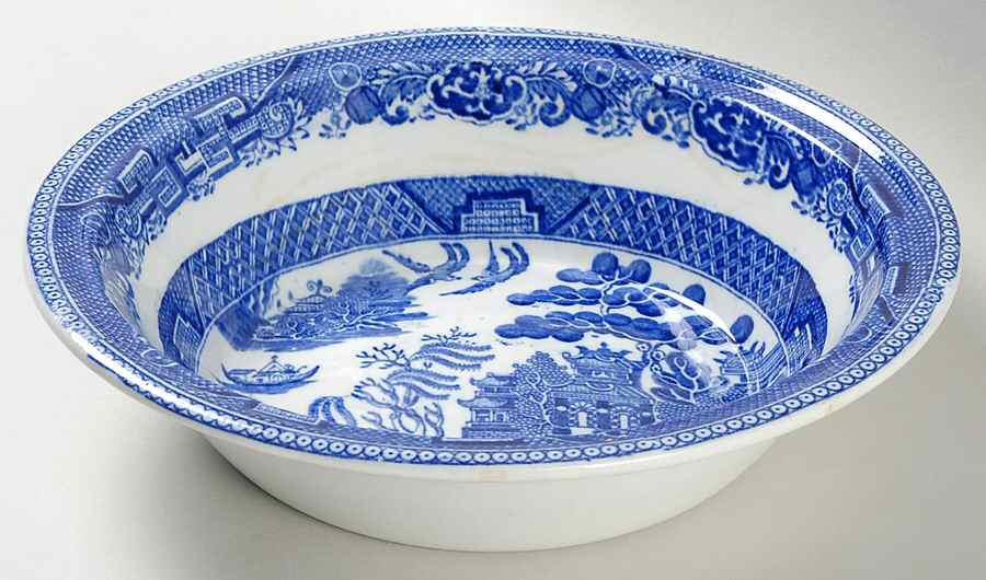 Willow Blue (Older, Smooth) 8" Round Vegetable Bowl by Wedgwood-1