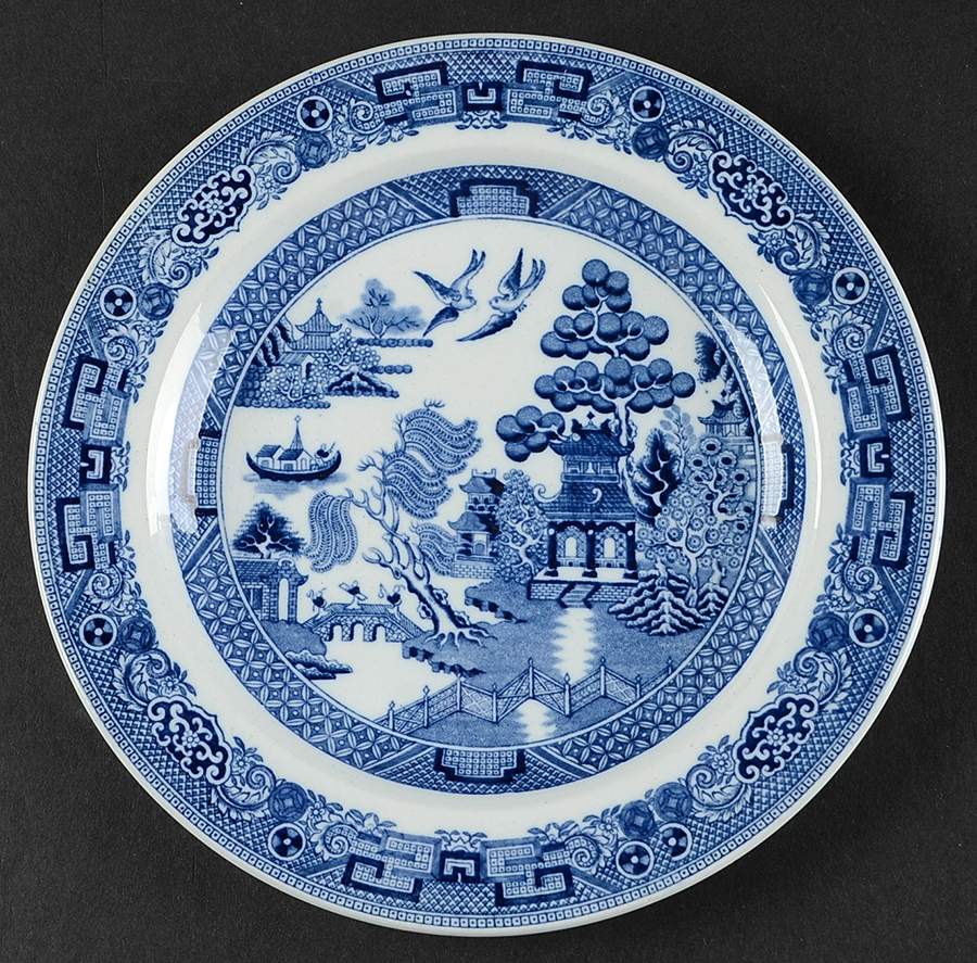 Willow Blue (Older, Smooth) Dessert/Pie Plate by Wedgwood-1