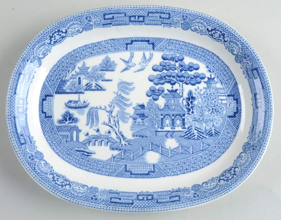 Willow Blue (Older, Smooth) Relish by Wedgwood-1