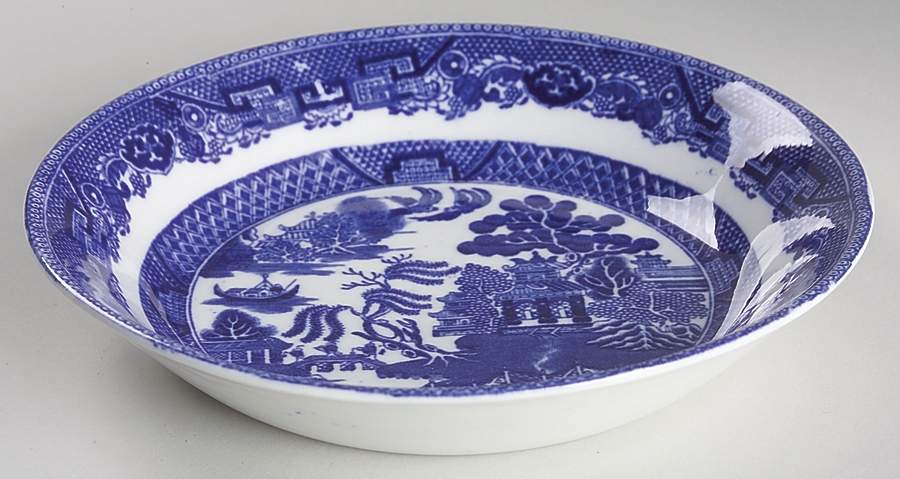 Willow Blue (Older, Smooth) Coupe Soup Bowl by Wedgwood-1