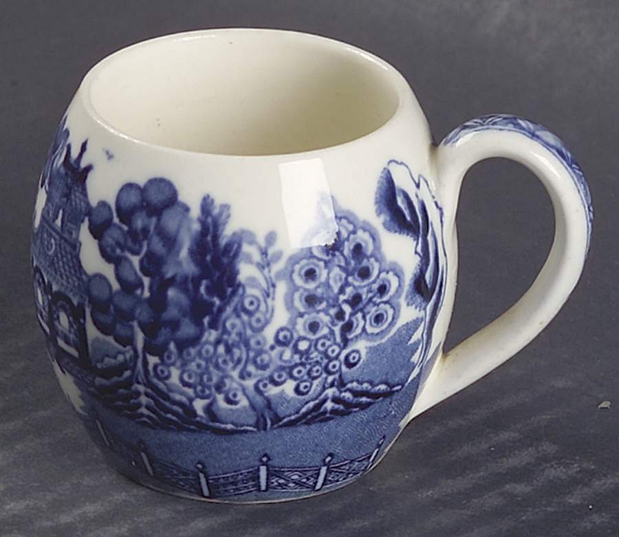 Willow Blue (Older, Smooth) Mustard Jar No Lid by Wedgwood-1