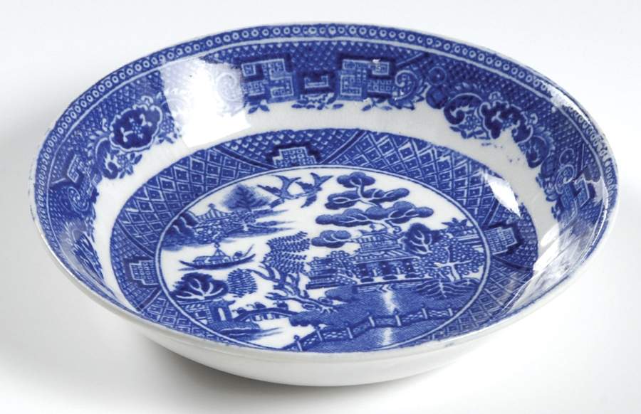Willow Blue (Older, Smooth) Fruit/Dessert (Sauce) Bowl by Wedgwood-1