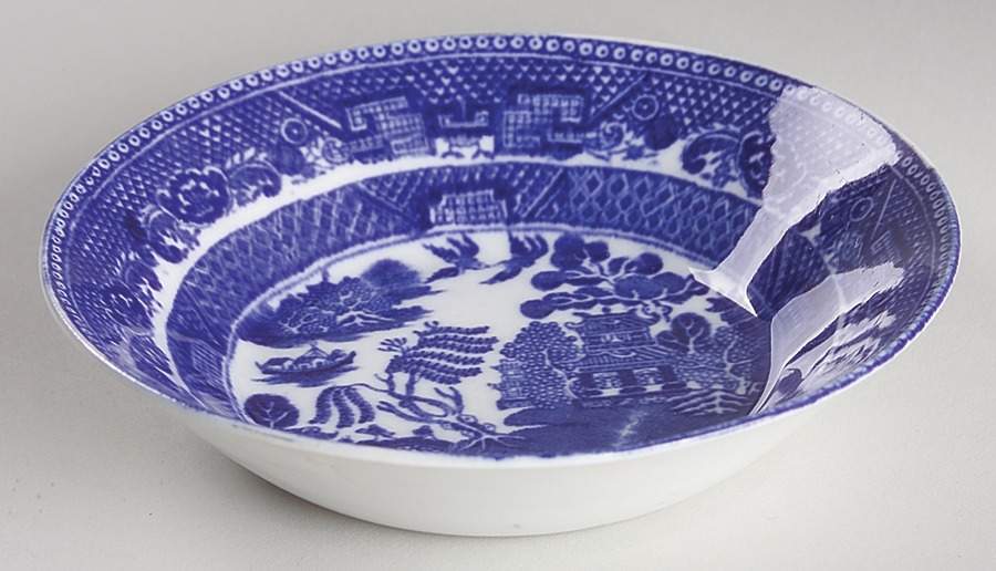 Willow Blue (Older, Smooth) Fruit/Dessert (Sauce) Bowl by Wedgwood-1