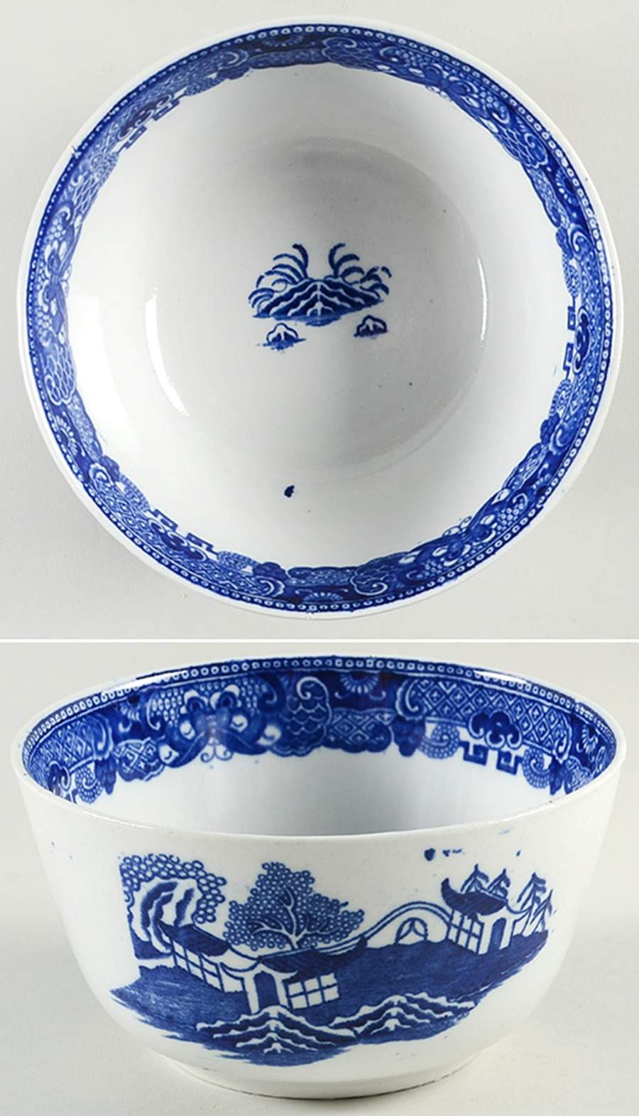 Willow Blue (Older, Smooth) Cranberry Bowl by Wedgwood-1