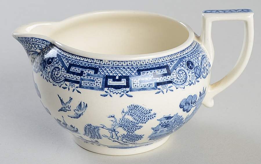 Willow Blue (Older, Smooth) Creamer by Wedgwood-1