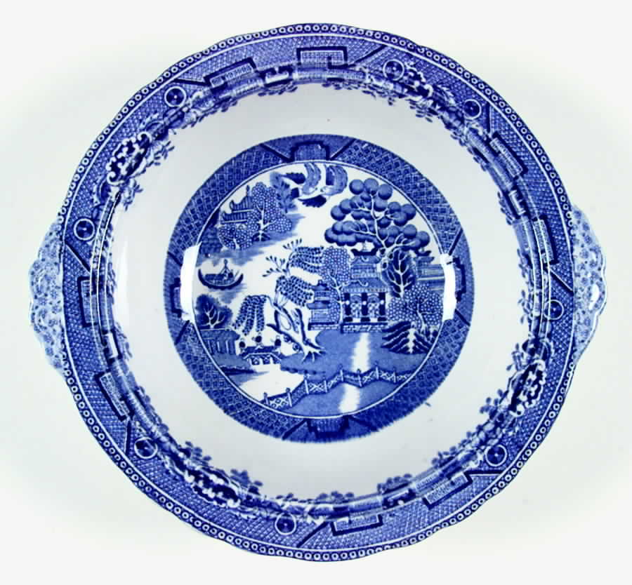 Willow Blue (Scalloped, Enoch) 9" Round Vegetable Bowl by Wedgwood-1