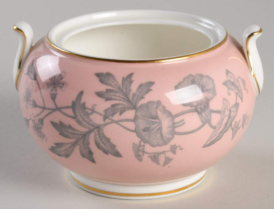 Wildflower Pink 146 Shape Sugar Bowl No Lid by Wedgwood-1