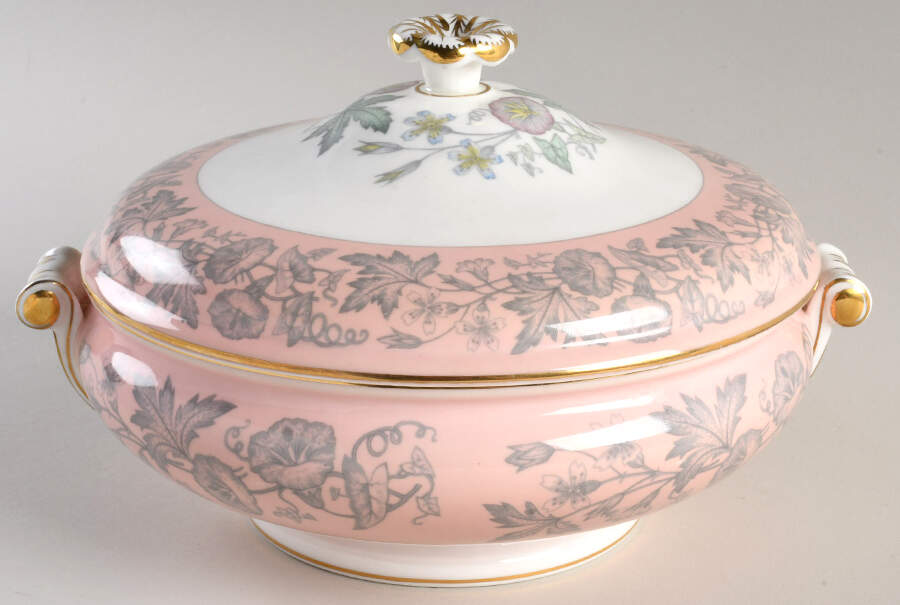Wildflower Pink Round Covered Vegetable by Wedgwood-1