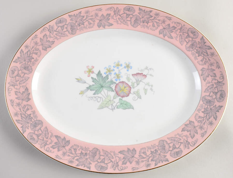 Wildflower Pink 15" Oval Serving Platter by Wedgwood-1
