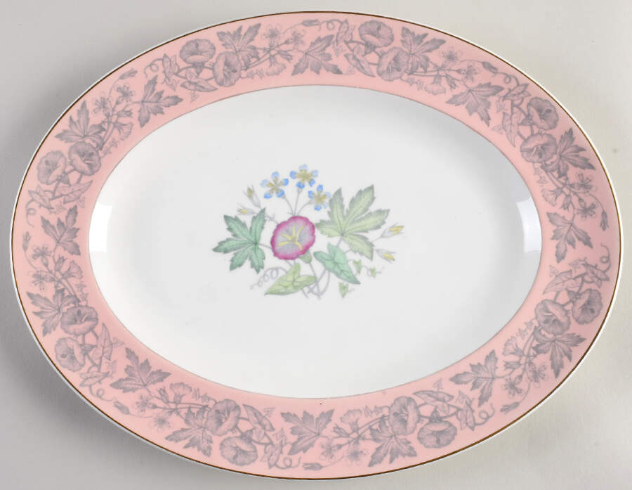 Wildflower Pink 13" Oval Serving Platter by Wedgwood-1
