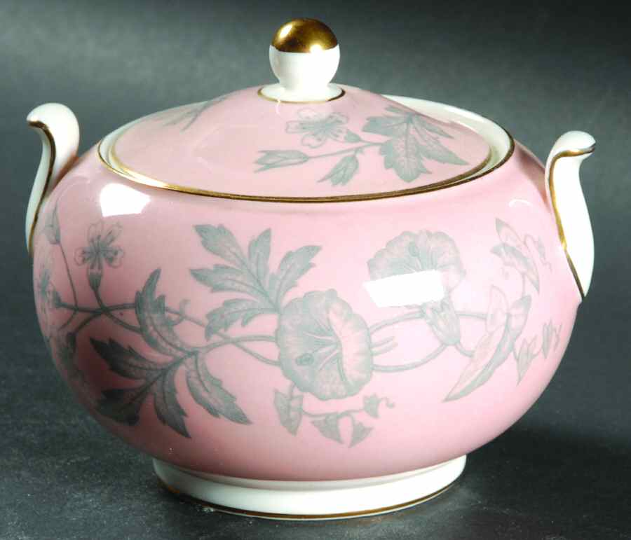Wildflower Pink 146 Shape Sugar Bowl & Lid by Wedgwood-1