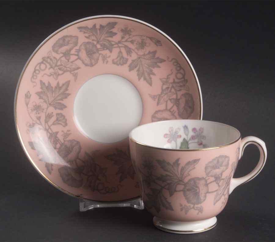 Wildflower Pink Footed Cup & Saucer Set by Wedgwood-1
