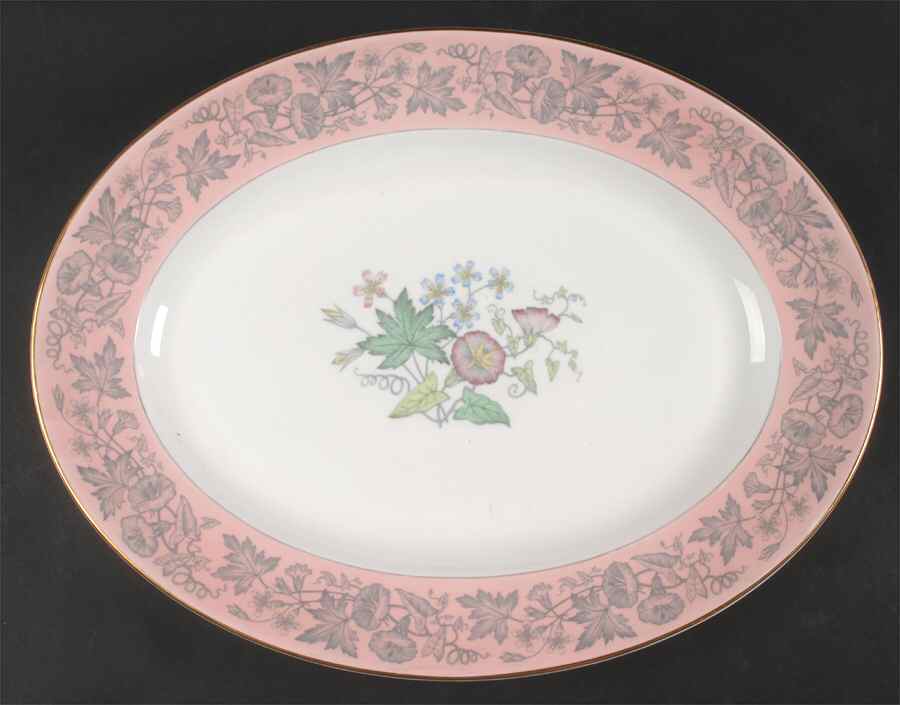 Wildflower Pink 17" Oval Serving Platter by Wedgwood-1