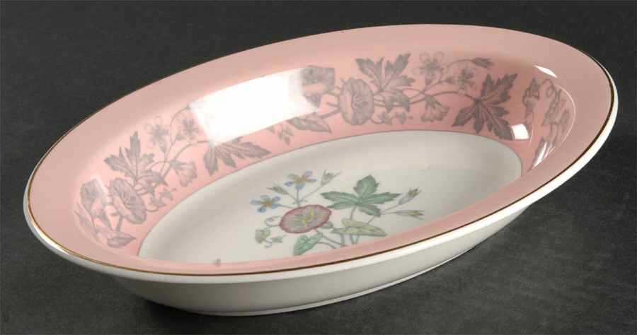 Wildflower Pink 10" Oval Vegetable Bowl by Wedgwood-1