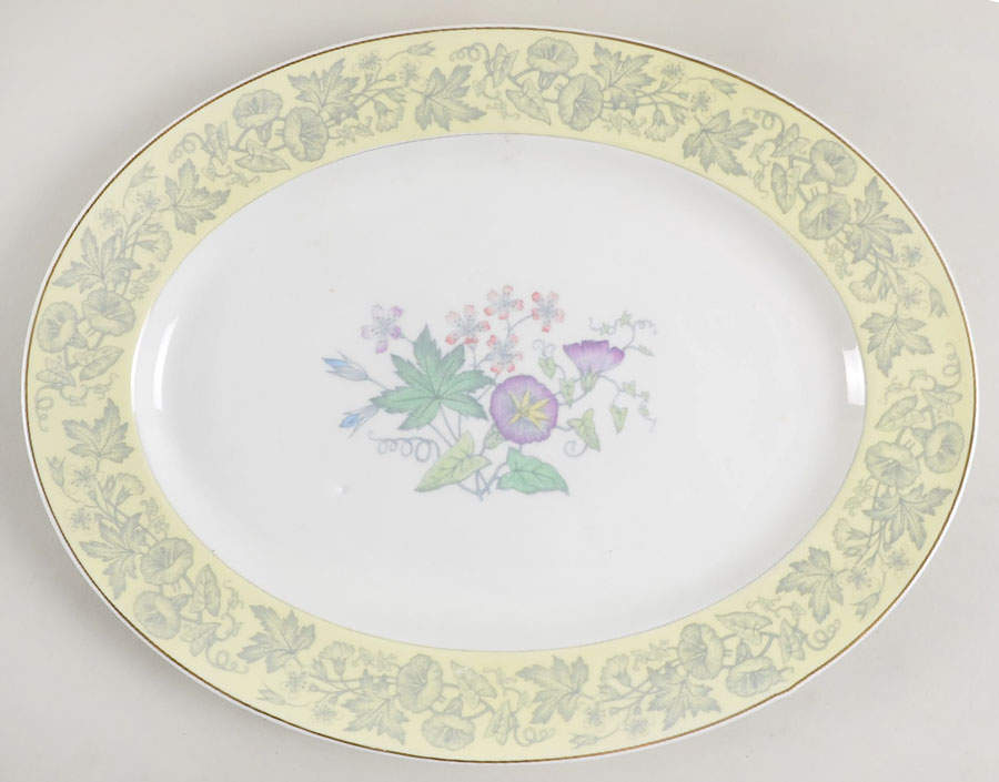 Wildflower Yellow 15" Oval Serving Platter by Wedgwood-1