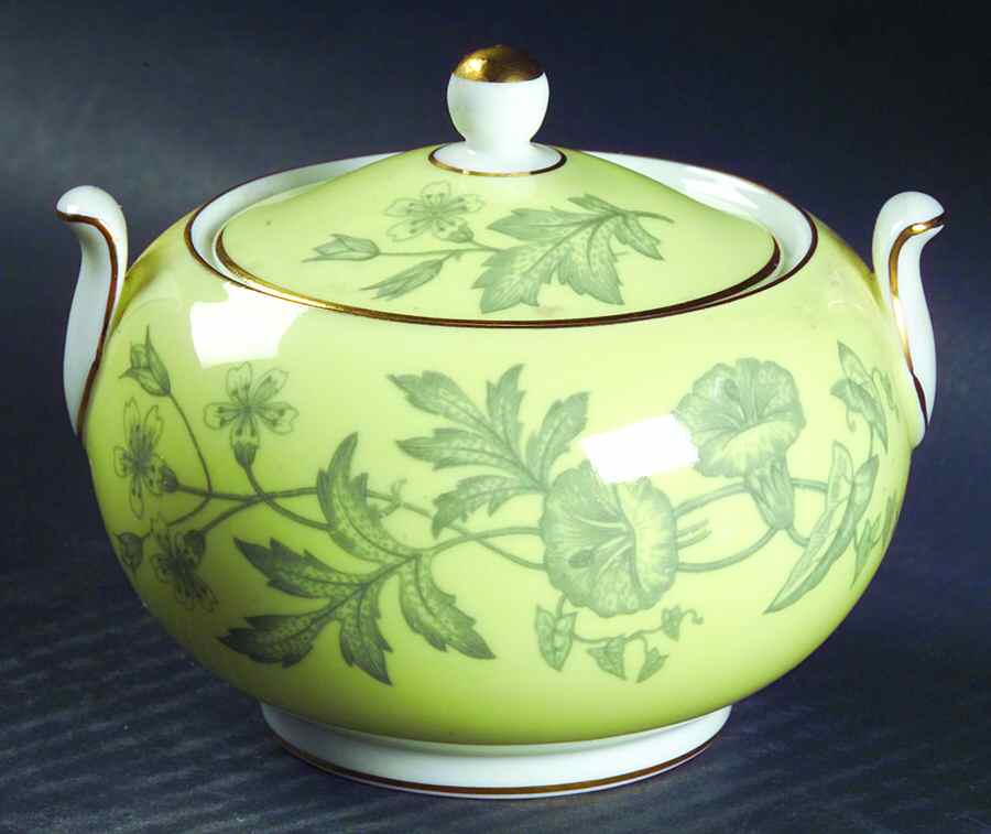 Wildflower Yellow 146 Shape Sugar Bowl & Lid by Wedgwood-1
